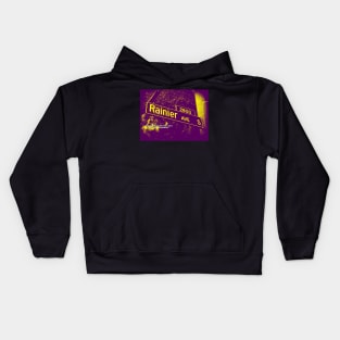 Rainier Avenue South Purple &amp; Gold Seattle Washington by Mistah Wilson Photography Kids Hoodie